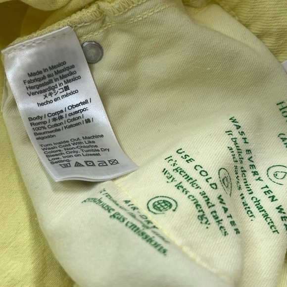 NWT J. Crew Mid Rise Slouchy Straight Dad Jean Yellow Dyed Garment Wide Leg 29 - Picture 7 of 11